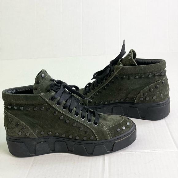 275 Central Green Suede Fashion Sneakers Platform Booties woman's size 36 - Picture 5 of 10